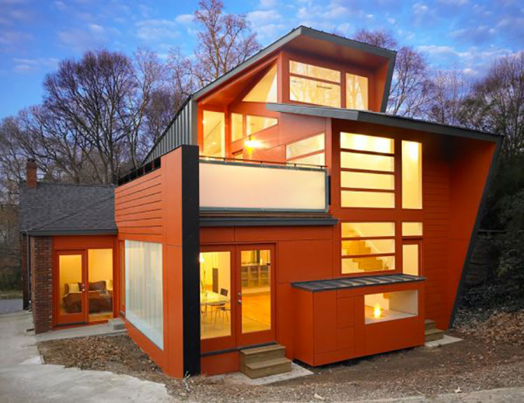 Color exterior de la casa naranja 2024